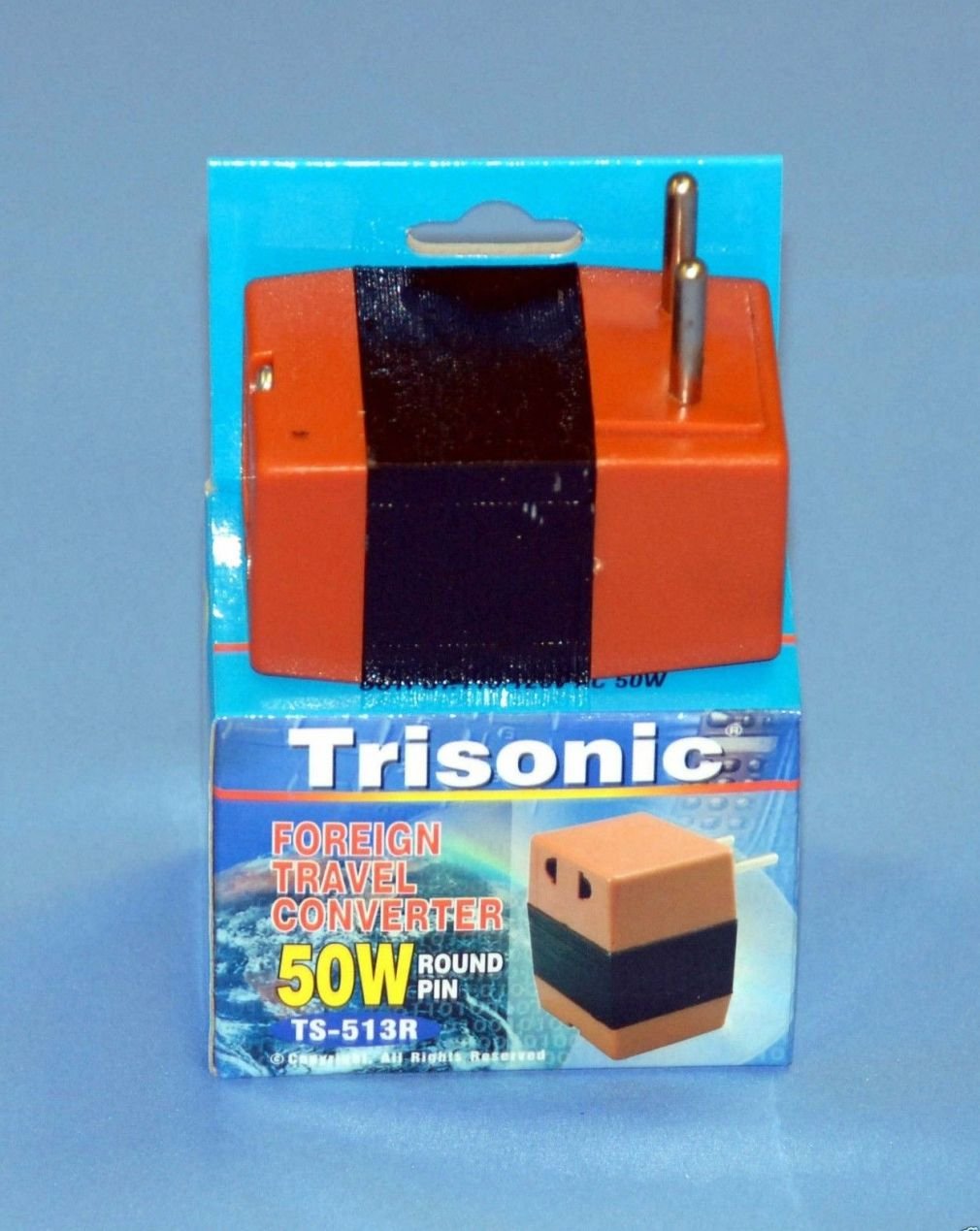 Fashion FOREIGN TRAVEL VOLTAGE CONVERTER 50W STEP-DOWN 220V TO 110V ROUND PIN PLUG NEW