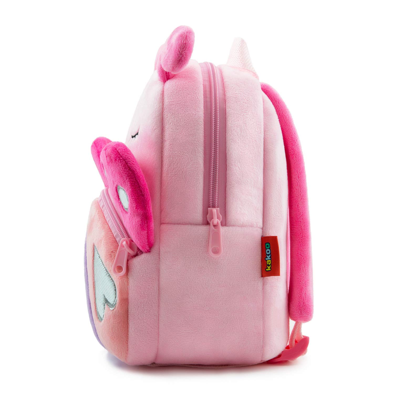 NICE CHOICE Cute Toddler Backpack Toddler Bag Plush Animal Cartoon Mini Travel Bag for Baby Girl Boy 2-6 Years(Pink Butterfly)
