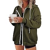 Eytino Womens Plus Size Hoodies Sweatshirt Long Sleeve Zip Up Drawstring Jacket Coat Outwear with Pocket(1X-5X)