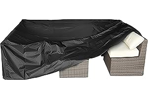 CKCLUU - Patio Furniture Set Outdoor Furniture Set Table and Chair Set Water Resistant Large Size 124"L x 63"W x 29"H