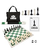 WE Games Best Value Tournament Chess Set w/ a Green