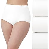 Bali womens Underwear Briefs Pack, 3-pack, Skimp Skamp Brief Panties for Women, Full Coverage, No Show