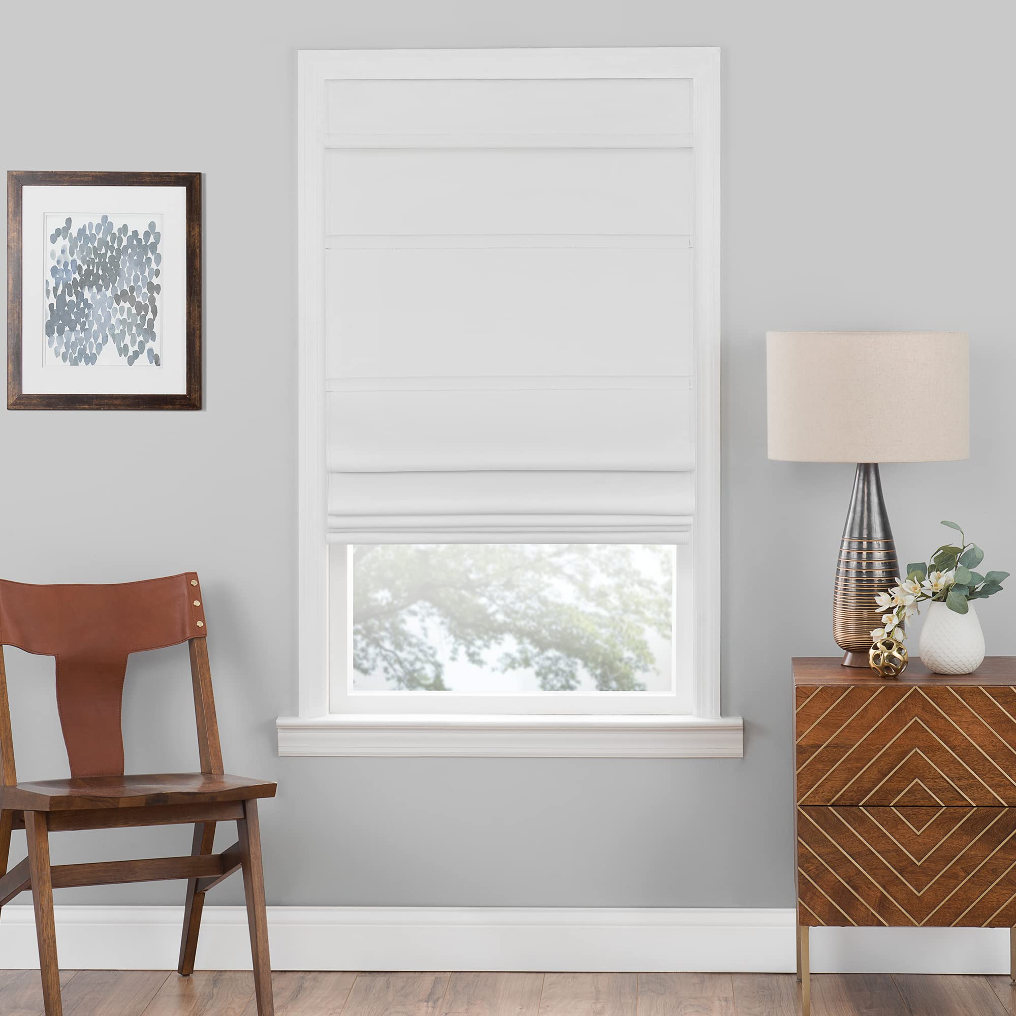 Cordless Roman Shade - 30x64 - White