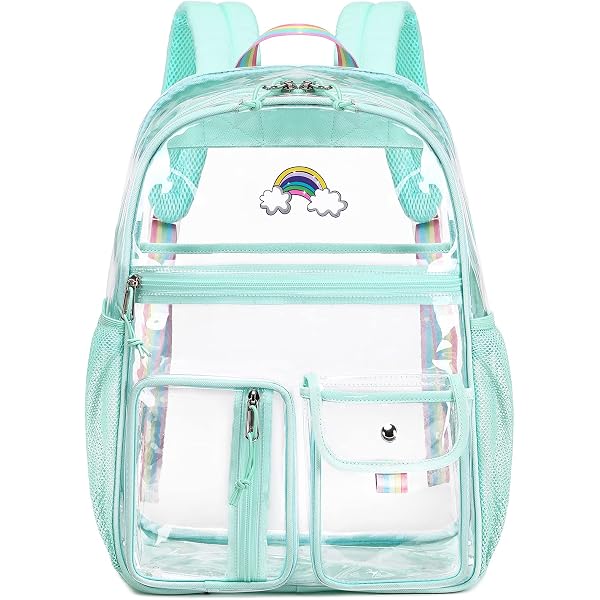 Amazon.com | Betsey Johnson Boarder Print Clear Backpack  display picture 1