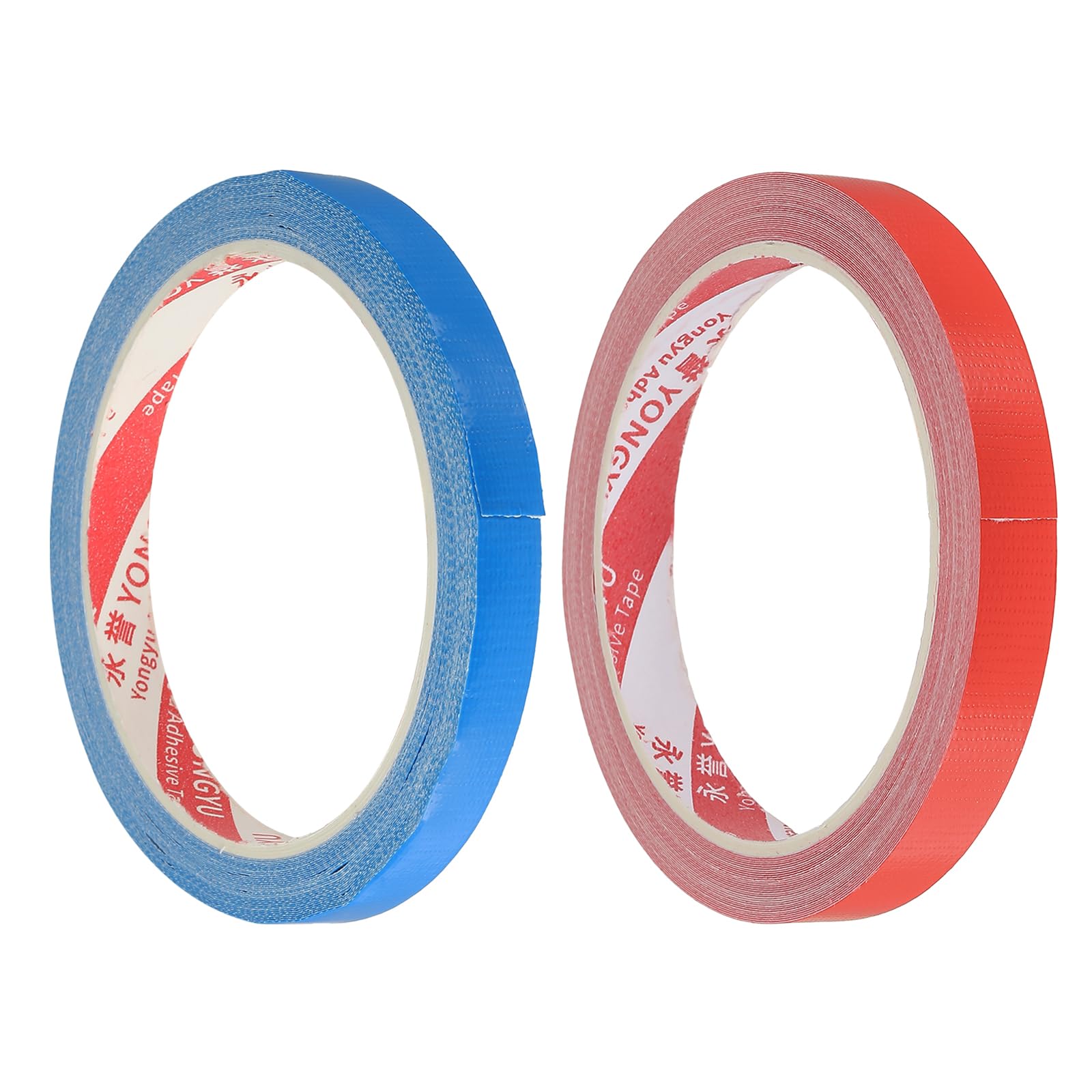 PATIKIL 33ft x 0.4" Table Tennis Side Tape, 2 Pack Ping Pong Tape Available in 20 Rackets Protect the Edges of Rubber and Blade for Paddles, Red Blue
