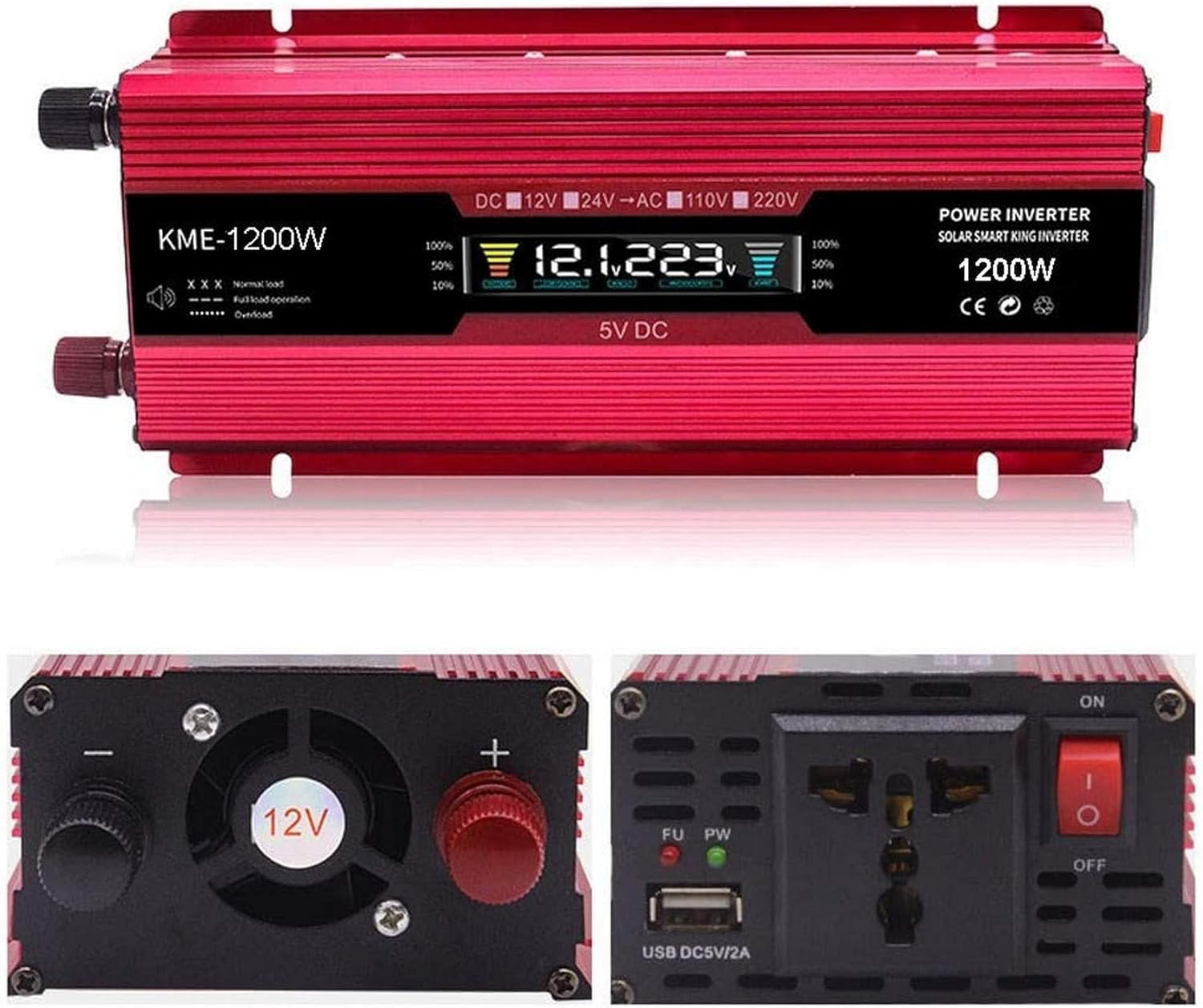 ZHTY Power Inverter Sine Wave Inverter 1200w/2000w Power
