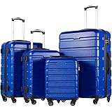 COOLIFE Luggage 3 Piece Set Suitcase Spinner Hardshell Lightweight TSA Lock 4 Piece Set