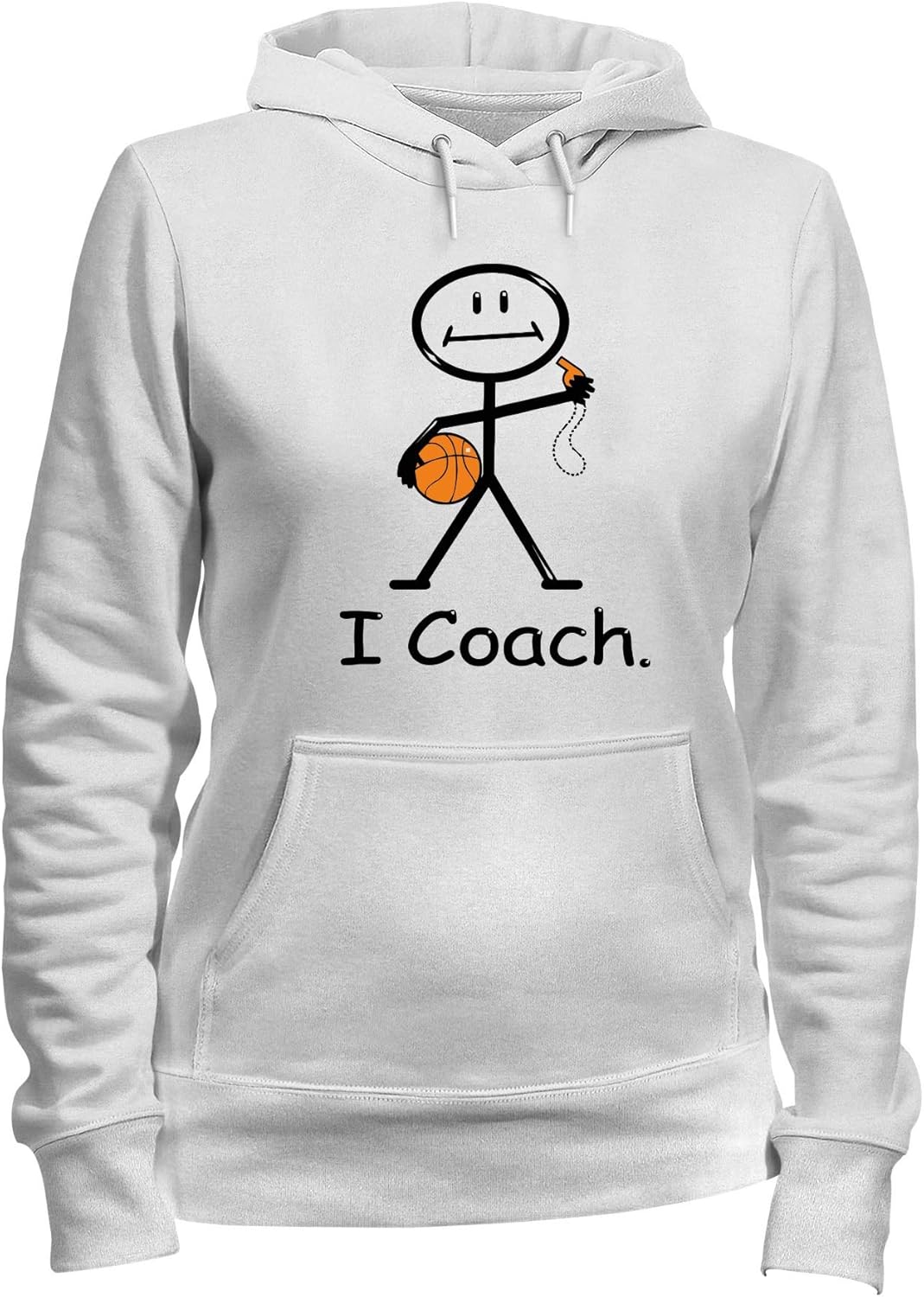 Sweatshirt Hoodie for Woman White WTC1029 Basketball Coach Amazon.co.uk Clothing