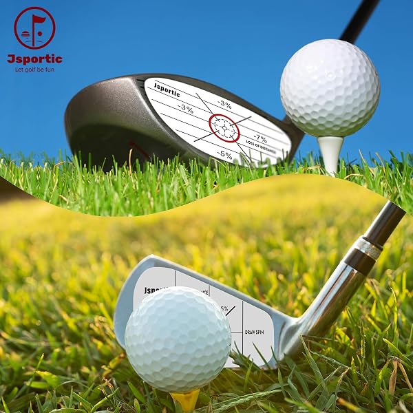 JSPORTIC GOLF IMPACT TAPE CLEAR GOLF CLUB STICKERS FOR ACCURATE BALL STRIKING STICKY GOLF PRO CLUB SWEET SPOT ANALYSIS IMPROVES SKILLS QUALITY TRAINING AID FOR GOLF BEGINNERS AND FANS 440 PACK