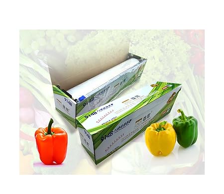 Folie,Frischhaltefolie in Faltschachtel mit, 500 Meter lang, 45 cm breit, Mit praktischem Sicherheitsschneidesystem, food wra