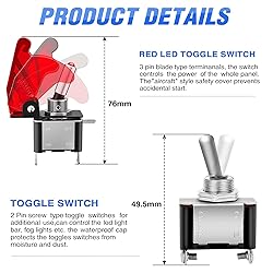 Nilight Ignition Switch Panel 12V 4 in 1 Rocker