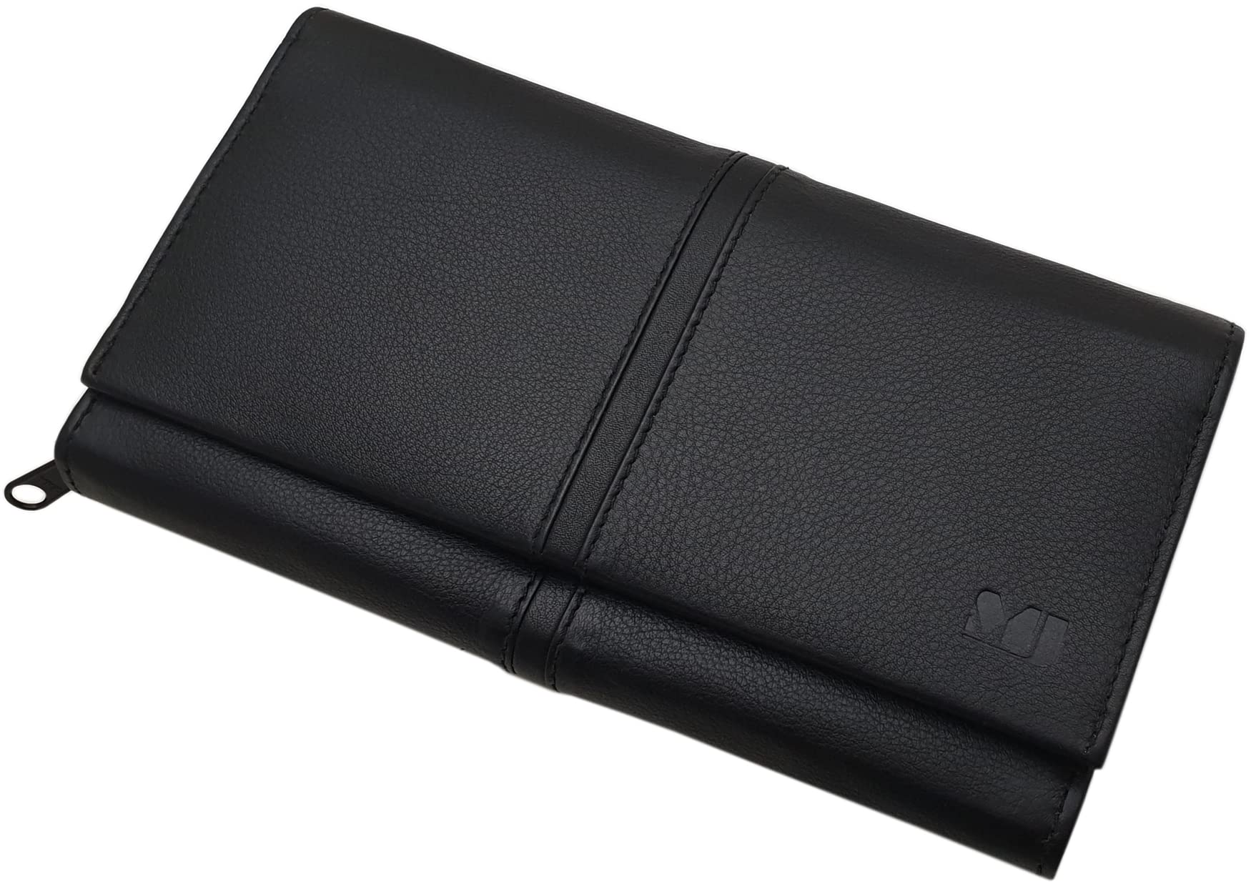 myledershop MJ-Design-Germany Large Calf Leather Women´s Purse 18x3x10cm in Black