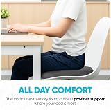 FORTEM Memory Foam Seat Cushion Non Slip Office Chair Pad view 4