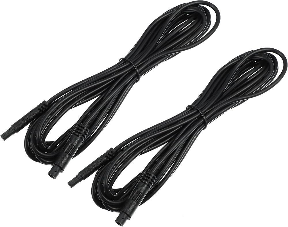 X AUTOHAUX 2x 4 Pin 13.12ft 400cm Car Backup Dash Camera Extension Cable Cord