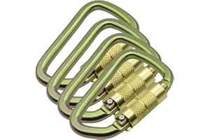 BYANG Auto Locking Carabiner 30KN=6500lbs Heavy Duty Large Clip Climbing Carabiner Twist Lock Carabiners for Rock Climbing, Camping, Gym,Rescue (CE Rated,D Shape)