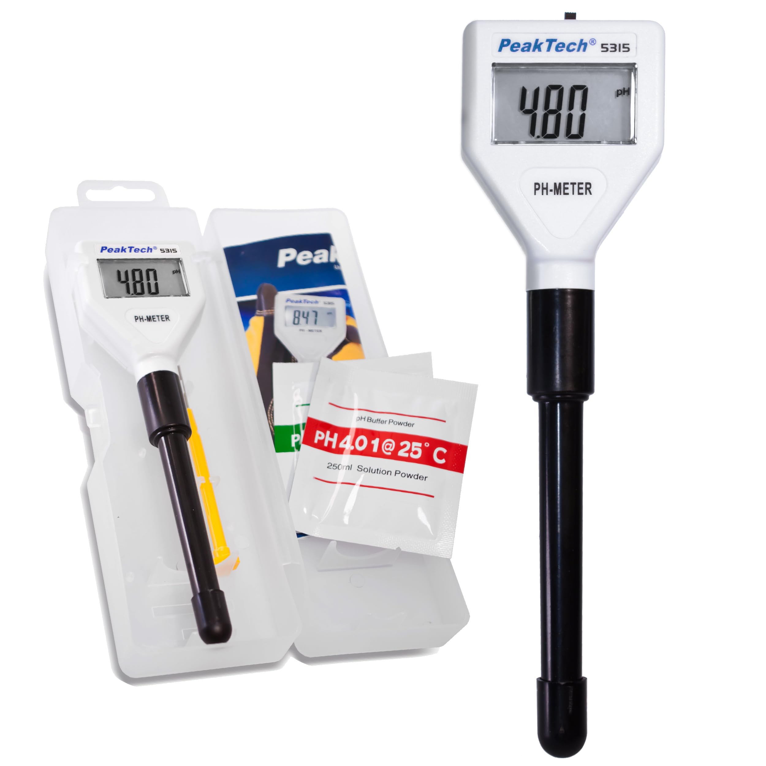 PeakTech 5315 - PH Meter 0.00 ... 14.00 with Backlight and Replaceable Probe