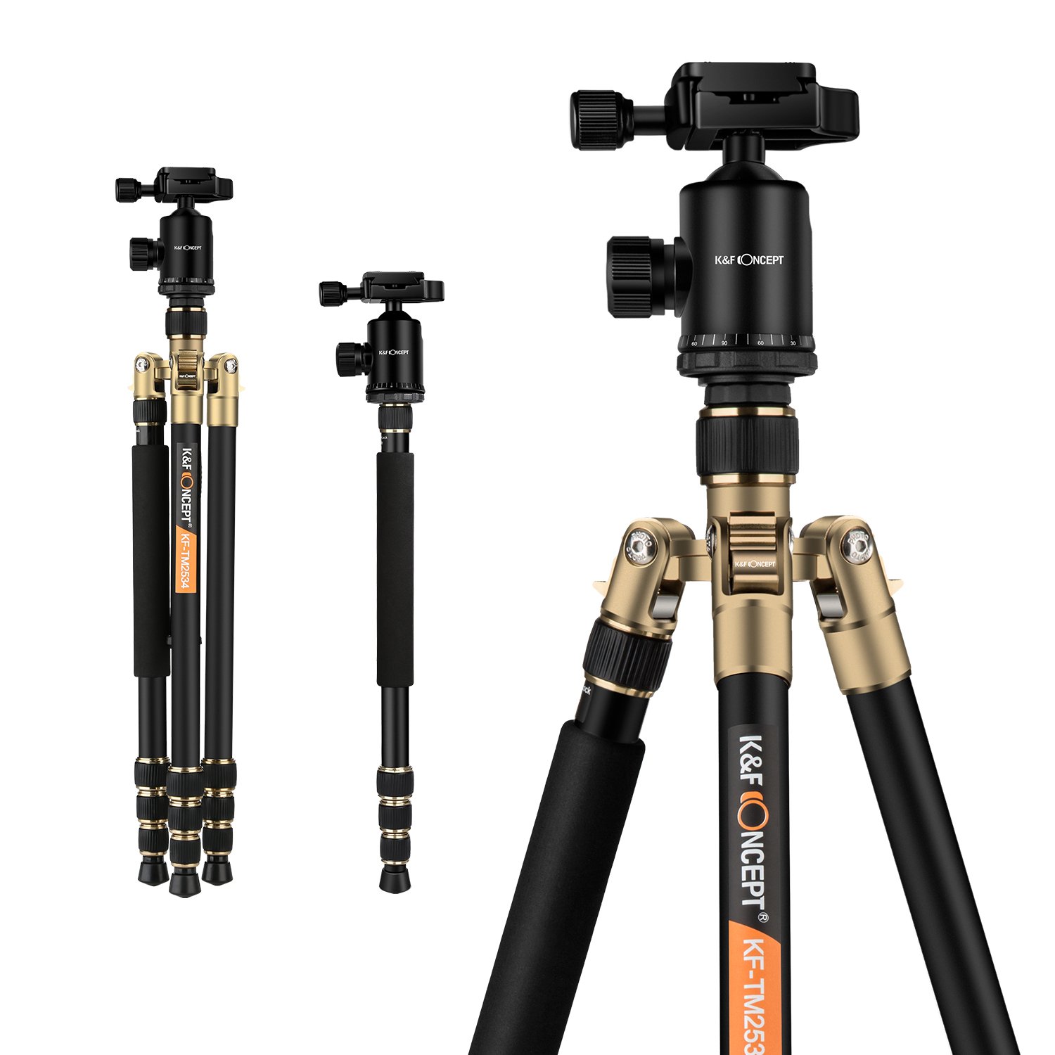 K F Concept TM Kit Trípode Flexible Cámara Reflex Extensible Unipod Monopod