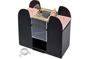 VQP 6 Deck Automatic Card Shuffler, USB/Battery-Operated Uno Shuffler Card Machine, Automatic Shuffler for Card Games