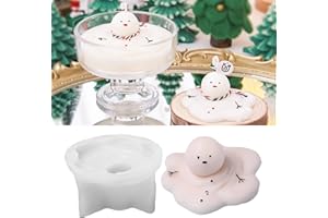 CEOYILER Silicone Molds Candle Cute Melting Snowman Resin Candle Molds for Christmas Party Decoration Candle Form Epoxy Plaster Mould (2.6 in)