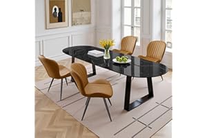 Daluvenix Dining Chairs Set of 4,Modern Fabric Dining Chairs Featuring Ergonomic Backrests, Thickly Padded Cushions, and Stur