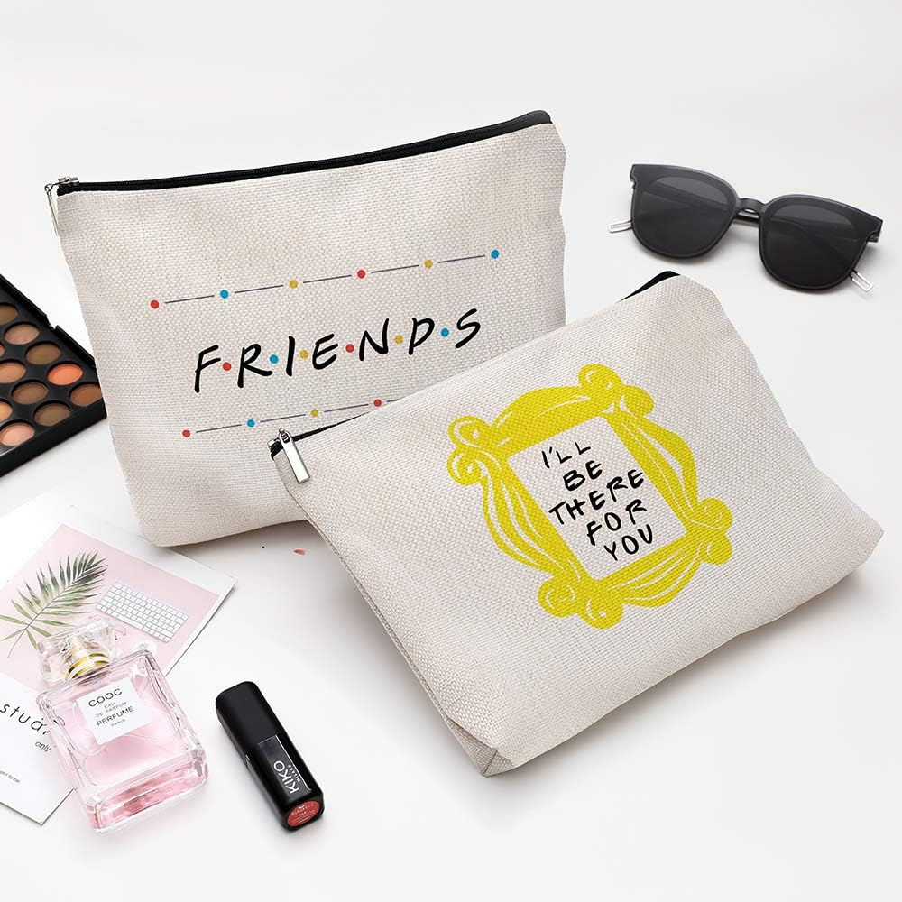 Friends Forever [25th Anniversary Ed] Friends TV Show Merchandise Peephole Yellow Frame Cosmetic Bag for Friends Fans