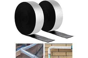 ECMLN 2 Pieces Pipe Insulation Tape 2.95" Wide X 29.5Ft Aluminum Foil Pipe Insulation Wrap Winter Indoor and Outdoor Self-Adhesive Pipe Wrap Water Pipe for Frost Protection and Insulation