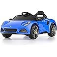 Smart BeBe Lotus Emira Children Electric Ride On Car with 12V Battery Bluetooth Remote Control LED Lights MP3 Player 3-6 Years (Blue)