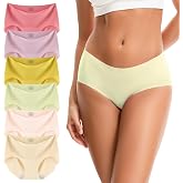 INNERSY Women's Seamless Underwear No Show Hipster 6-Pack | Invisible Lightweight Panties, Siky &amp; Smooth Touch, Travel-Friendly