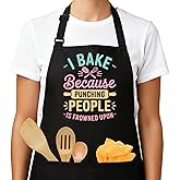 heiyihe Funny Kitchen Aprons for Women with Pockets, Mothers Day Christmas Gifts, Perfect for Cooking Gardening