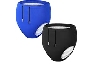 Glitopper 2 Pcs Youth Swim Diaper Special Needs Reusable Cloth Diaper Covers Waterproof Incontinence for Swimming,Unisex