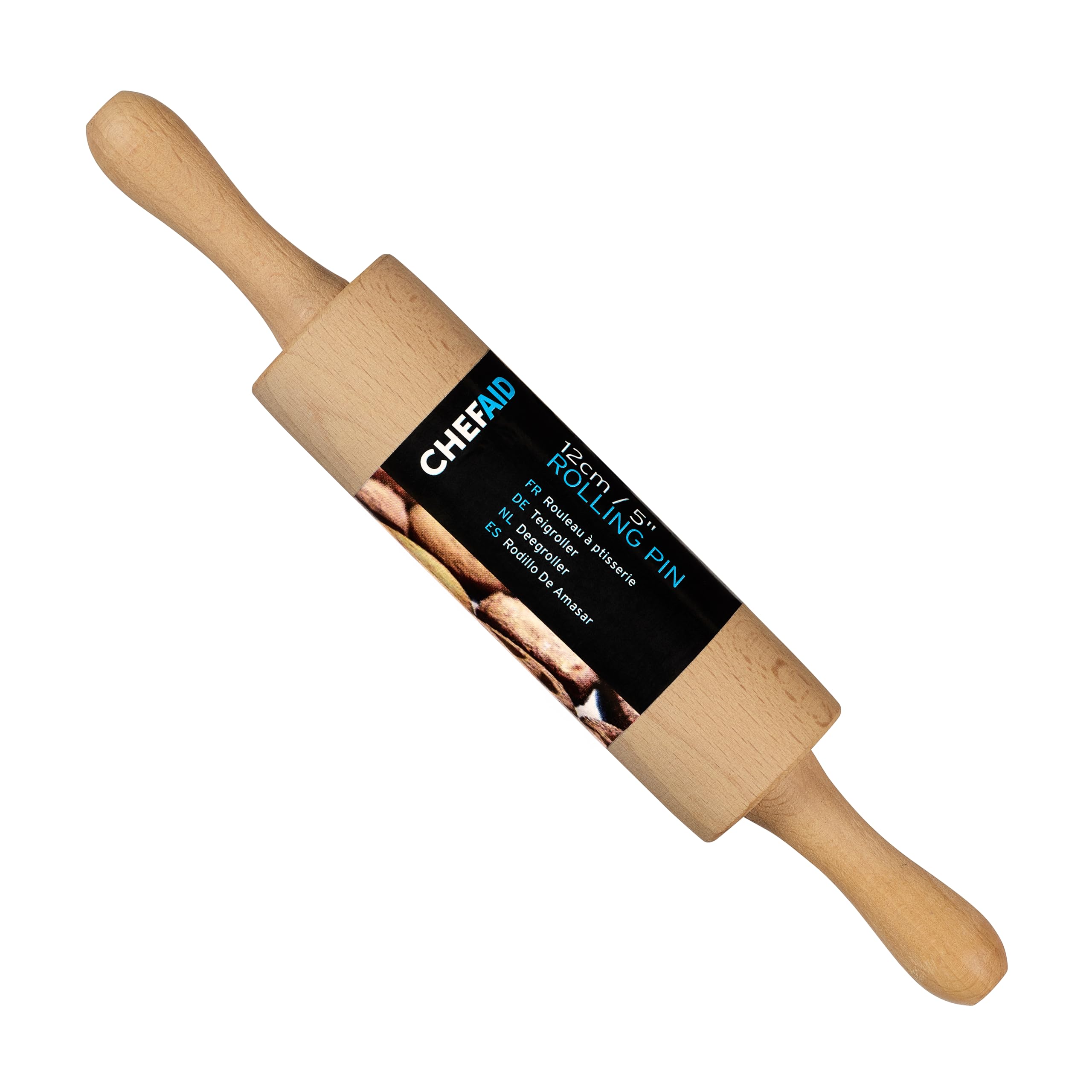Chef Aid Mini Rolling Pin,Brown,23cm