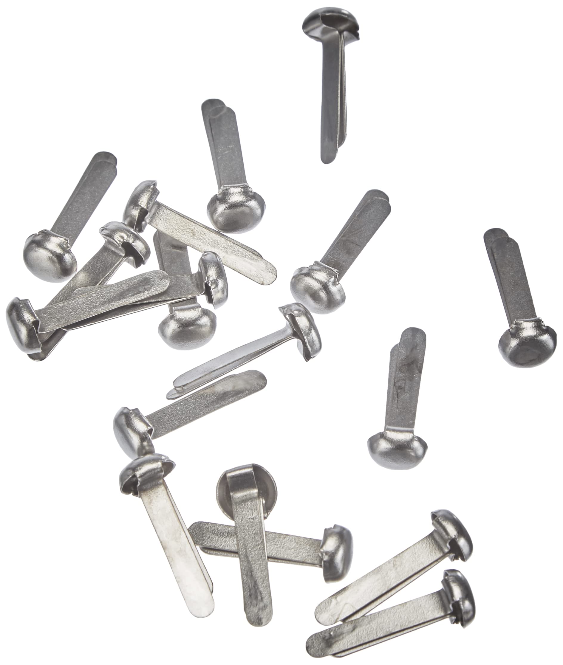 Wedo 210-3 112350054 Split Pins with Round Heads in Transparent Box of 500 Glossy Silver