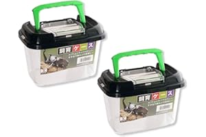 OTSUMAMI TOKYO Critter Keeper with Handle, Easy to Observe, Terrarium for Bugs, Fish, Lizards, Crawfish, Frogs, or Snakes, Insect cage, Made in Japan (2pcs)