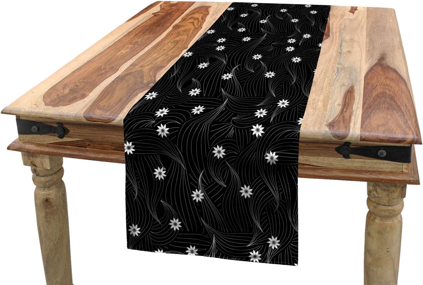Amazon Com Lunarable Black And White Table Runner Sketch