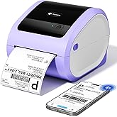 Phomemo D520BT Bluetooth Thermal Label Printer, 4X6 Wireless Shipping Label Printer Build-in Holder, Thermal Label Maker for Shipping Package, Compatible with Amazon, USPS, Shopify, Ebay, Purple