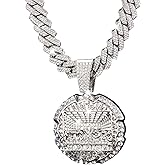 LCWLJL Miami Mens Cuban Link Chain Silver Gold Plated Bling Cuban Necklace Diamond Chain for Men iced out chain Hip Hop Necklace