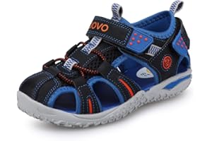 UOVO Boys Sandals Kids Sandals Hiking Athletic Closed-Toe Beach Summer Sandals for Boys Quick-Drying Slip Resistant