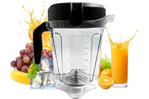 FENLUQI For Vitamix 64oz Low-Profile Blender Pitcher, Replace for Vitamix 750 780 5000 5200 6300 7500 A2300 Vm0101/Vm0102/Vm0103/Vm0109 E320 Classic/Explorian Series etc Container Jar Cup, 3-Year Warranty