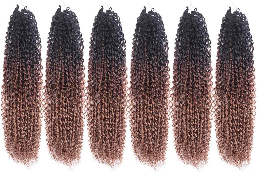 6Packs/Lot Passion Twist Crochet Hair Braids 18Inch Water Wave Crochet Hair Passion Twist Crochet Synthetic Braiding Extensions