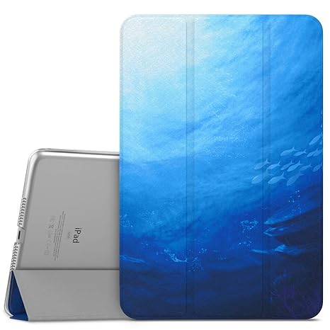 MoKo Hülle Kompatibel für iPad Mini 4 - Ultra Slim Lightweight Smart Cover mit Durchschaubar Rückseite Schutzhülle und Auto S