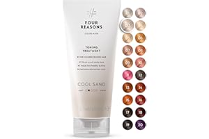 Four Reasons Color Mask – Cool Sand Blonde - (27 Colors) Color Depositing Conditioner, Toning Treatment, Tone & Enhance Color-Treated Hair - Semi Permanent Hair Dye, Vegan and Cruelty-Free, 6.76 fl oz