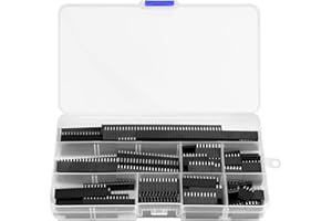 YELUFT 120pcs 2.54mm Single Row Pin Header Socket Connector PCB Board Assembly Kit Pitch 6 8 14 16 18 24 28 40 Pin 8 Types IC Socket Adaptor Connector