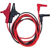 4.92 Feet Heavy Duty Insulated Alligator Clamp to Banana Clip Plug Replacement Test Leads for Automotive Circuits Electrical Testing and Most Multimeters