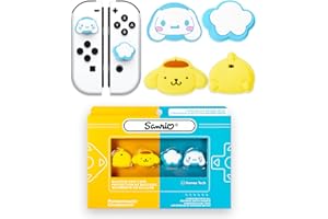 Hamee Hello Kitty and Friends Thumb Grips Compatible with Nintendo Switch OLED/Switch Lite, Character Analog Soft Anti-Slip Silicone Joystick Grip Cover Caps – Pompompurin and Cinnamoroll