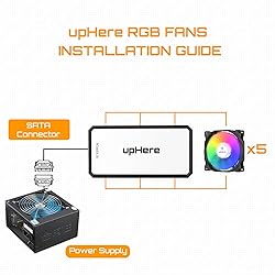 upHere RGB LED 120mm Case Fan,Quiet Edition High