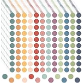 6000Pcs Dot Stickers Boho 0.5Inch Colored Dot Stickers Circle Sticker,Boho | 50Sheets Round Circle Stickers,Self Adhesive Color Dot Stickers,Classroom Decor,Color Coding Labels,Student Rewards,Office