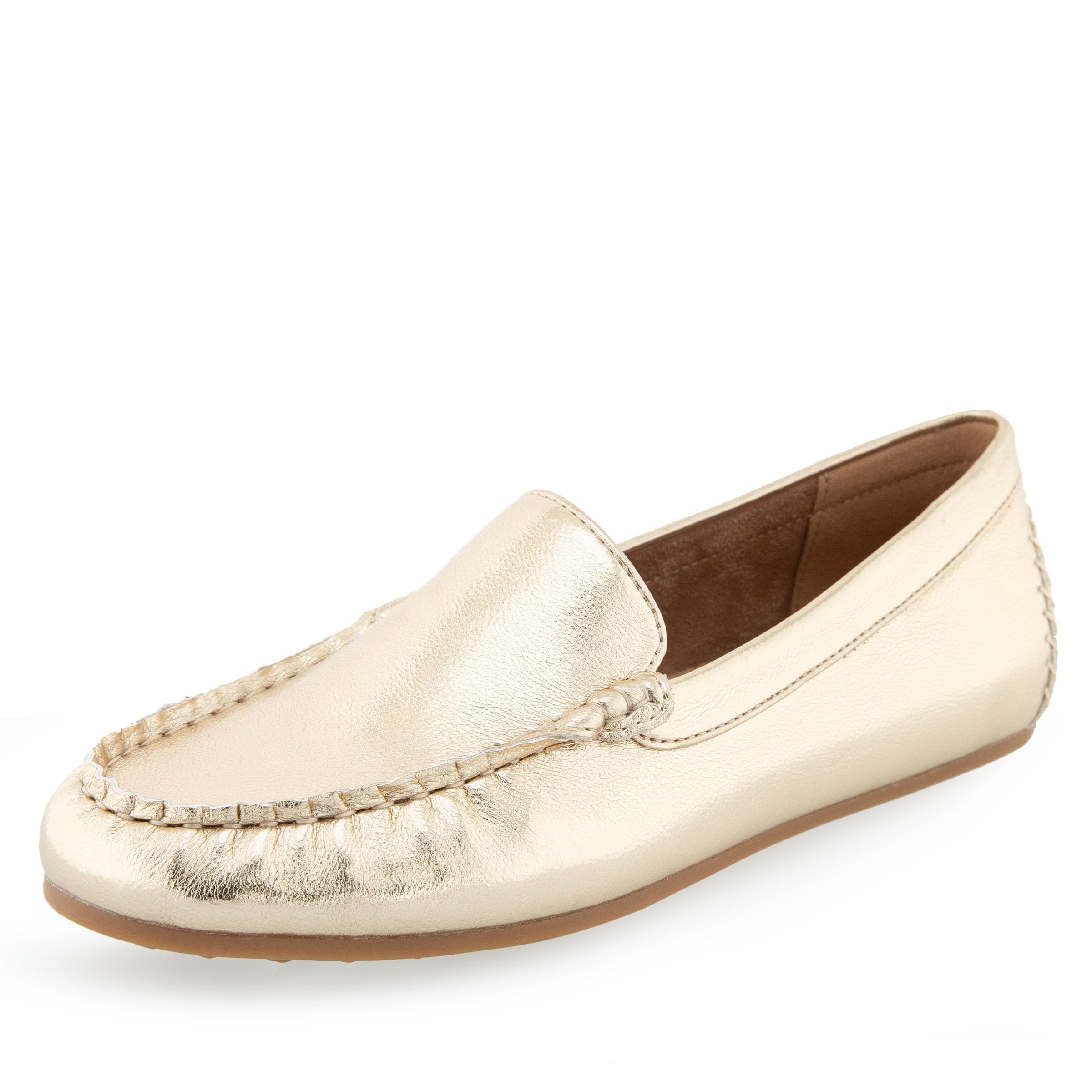 Photo 1 of Aerosoles Women's Over Drive Loafer Flat, Soft Gold Pu, 6.5