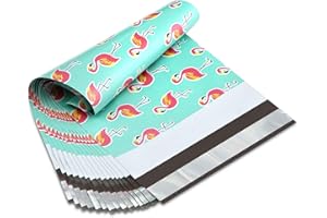UCGOU Poly Mailers 6x9 Inch Flamingo Designer 100 Pack Patterned #1 Shipping Bags Mailing Envelopes Self Seal Waterproof and Tear Proof Boutique Postal Small Business for Jewelry and More