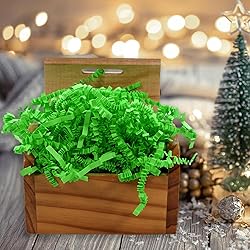 ZEBMOON 2 LB Green Crinkle Cut Paper Shred Filler