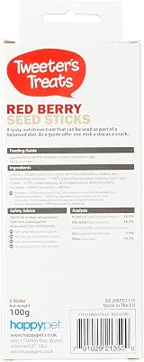 Tweeter's Treats Seed Sticks for Budgies Red Berry Pack of 2 view 2